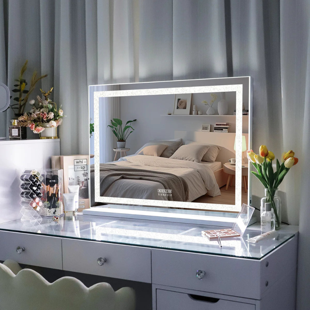 Luxury Crystal Hollywood Vanity Mirror with Bluetooth Speaker 80Cm