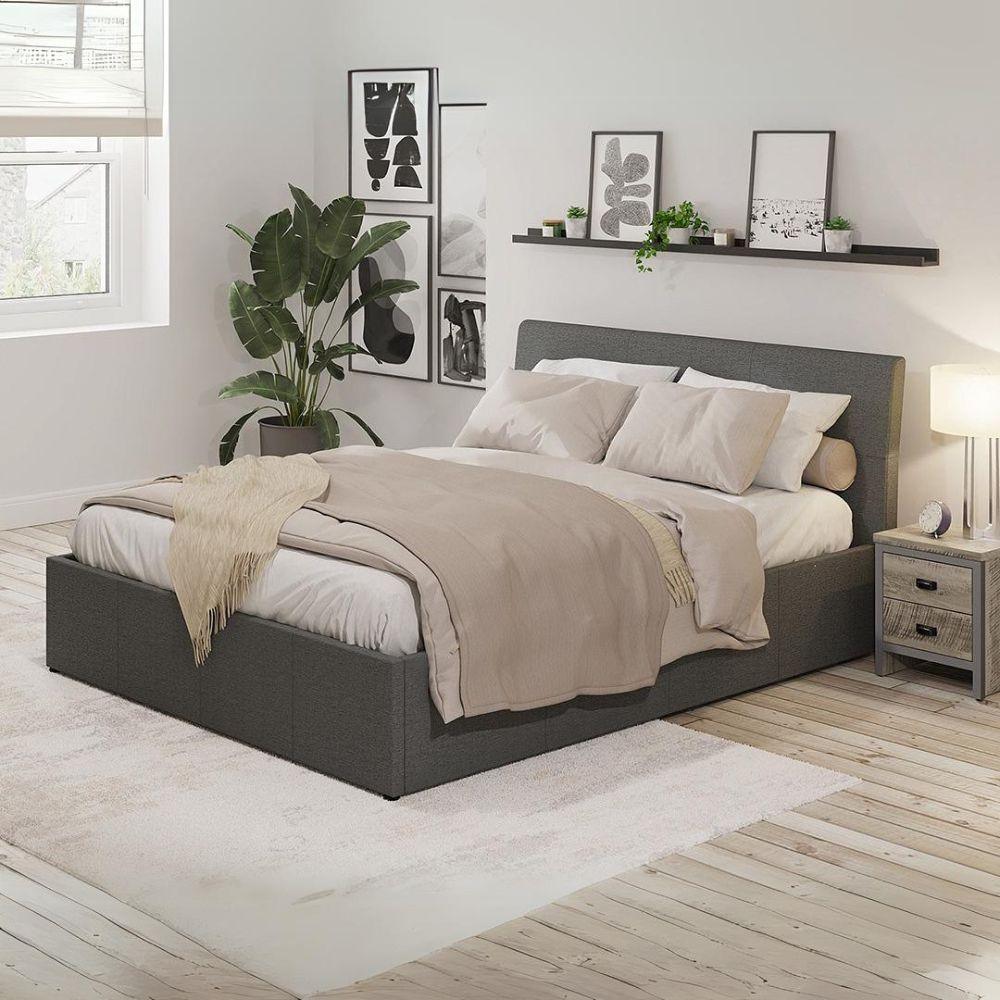 Ascot Fabric Ottoman Bed