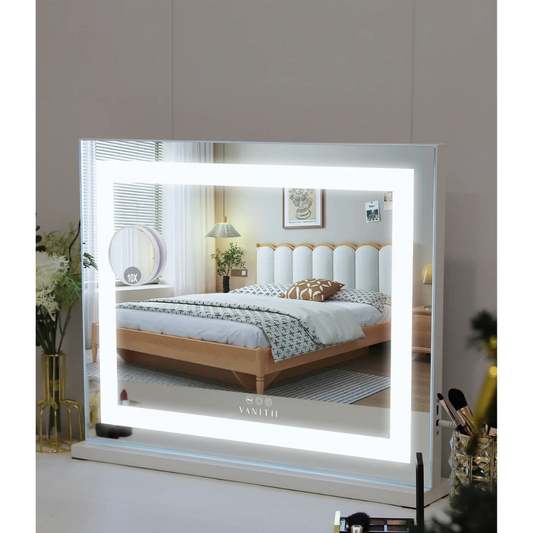 Luxury Crystal Hollywood Vanity Mirror with Bluetooth 58Cm