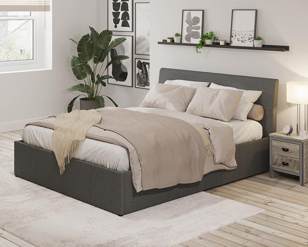 Ascot Fabric Ottoman Bed