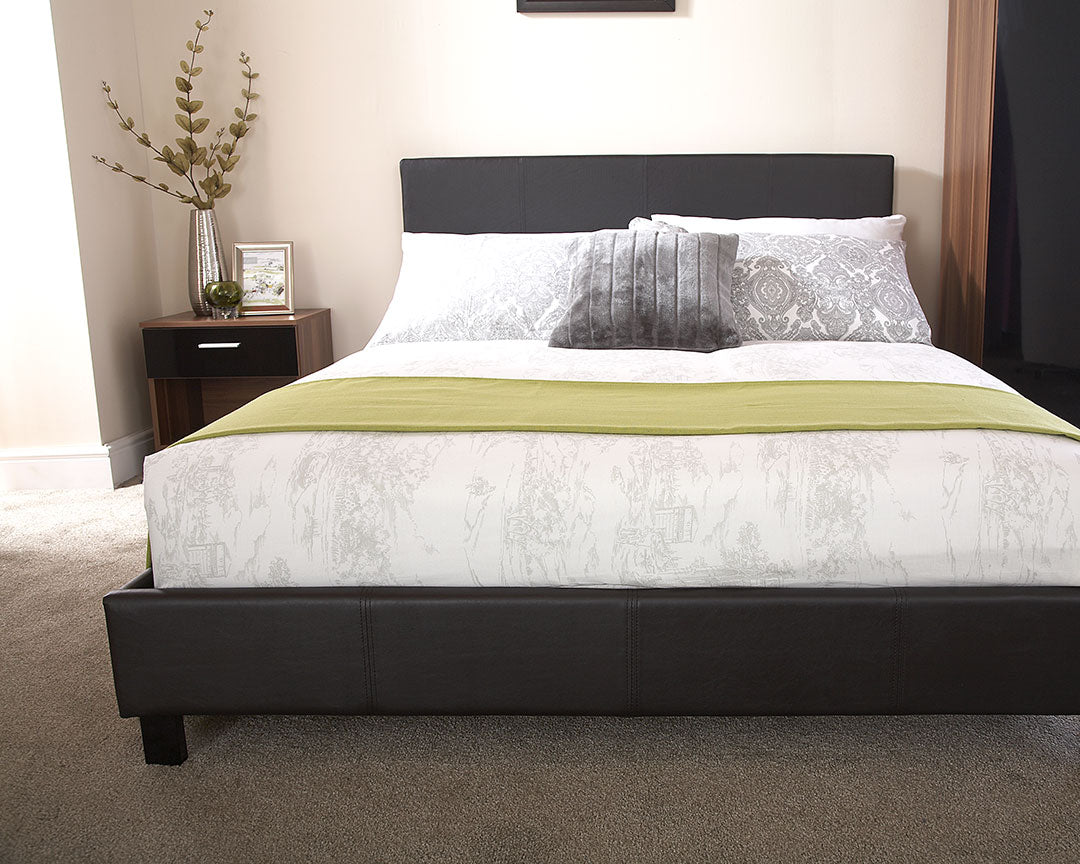 Faux Leather Bed - Furniture Local