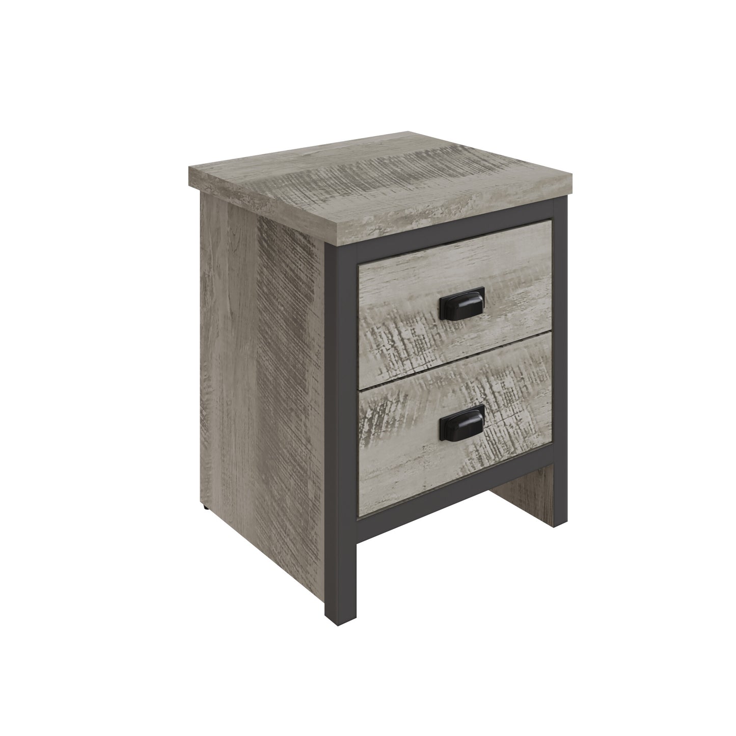 Boston 2 Drawer Bedside Table