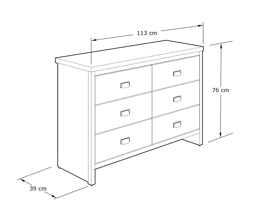 Boston 3+3 Drawer Chest