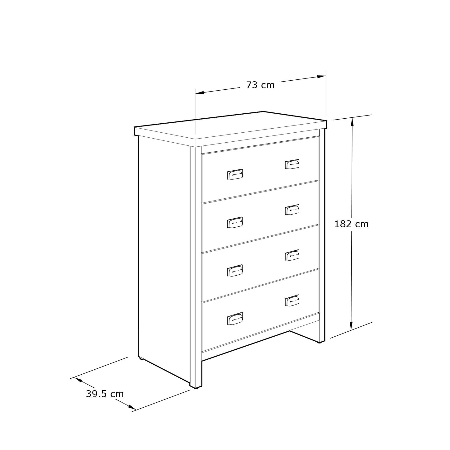 Boston 4 Drawers Chest