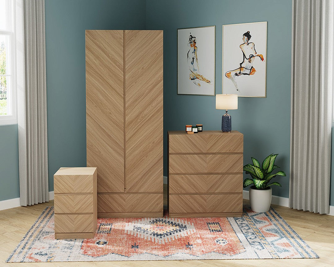 Catania 3 Piece Wardrobe Bedroom Set