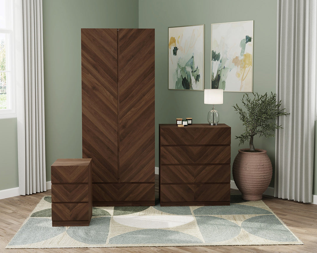 Catania 3 Piece Wardrobe Bedroom Set