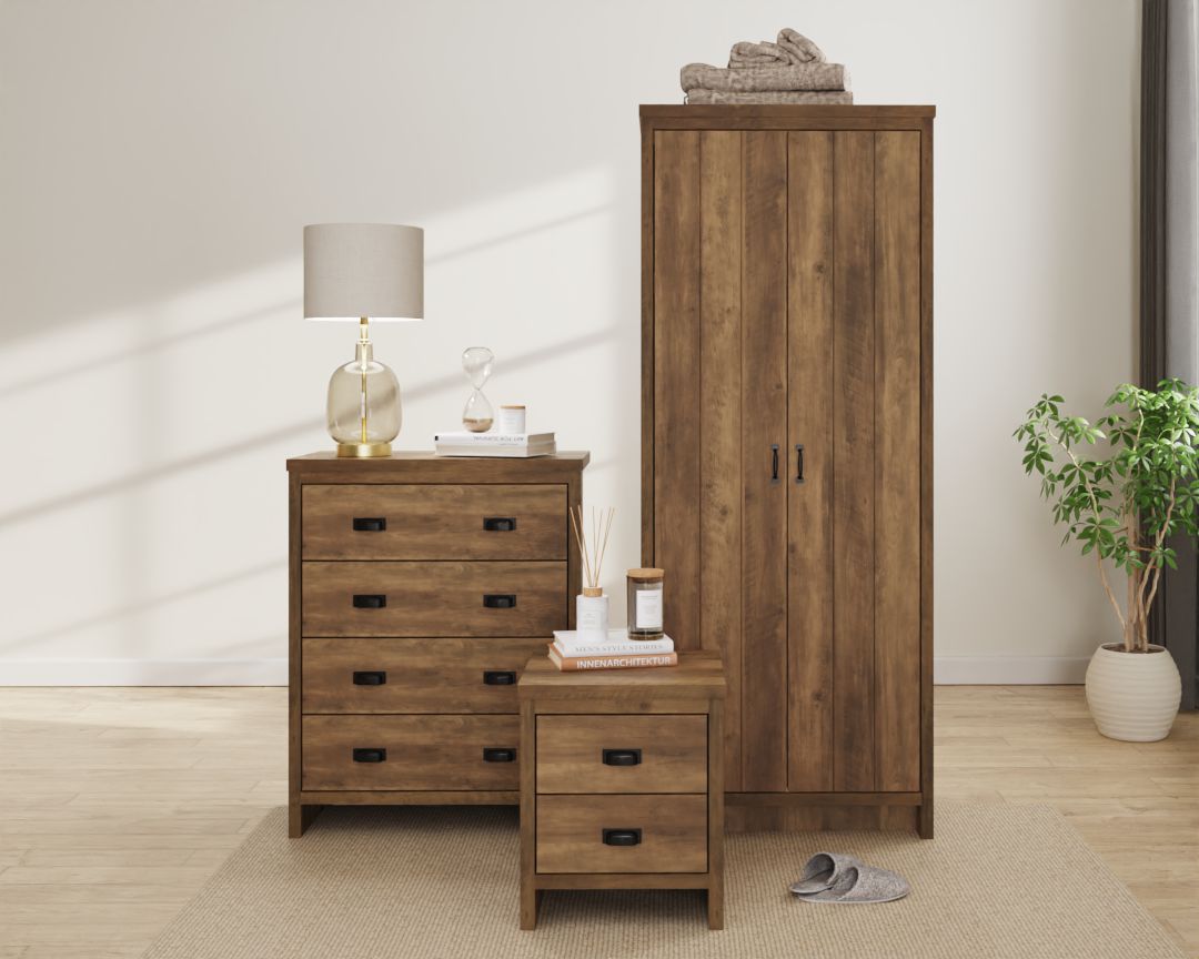 Boston 3 Piece Wardrobe Bedroom Set