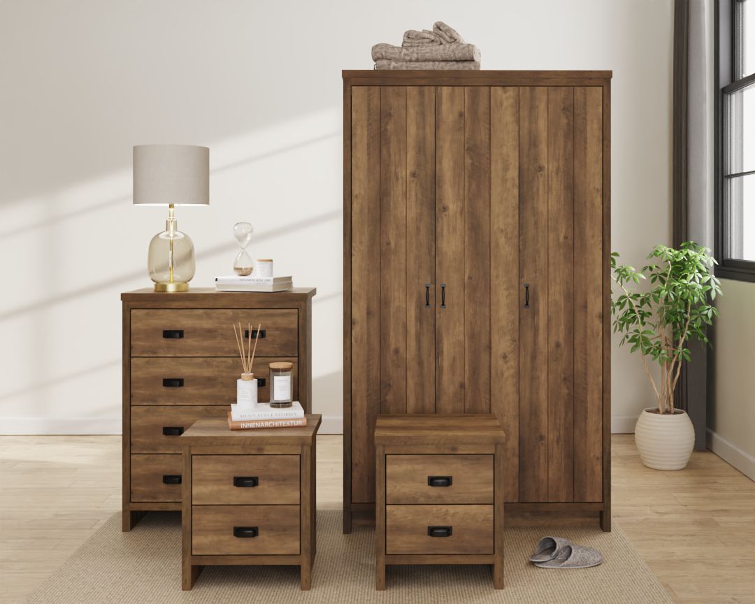 Boston 4 Piece Wardrobe Bedroom Set