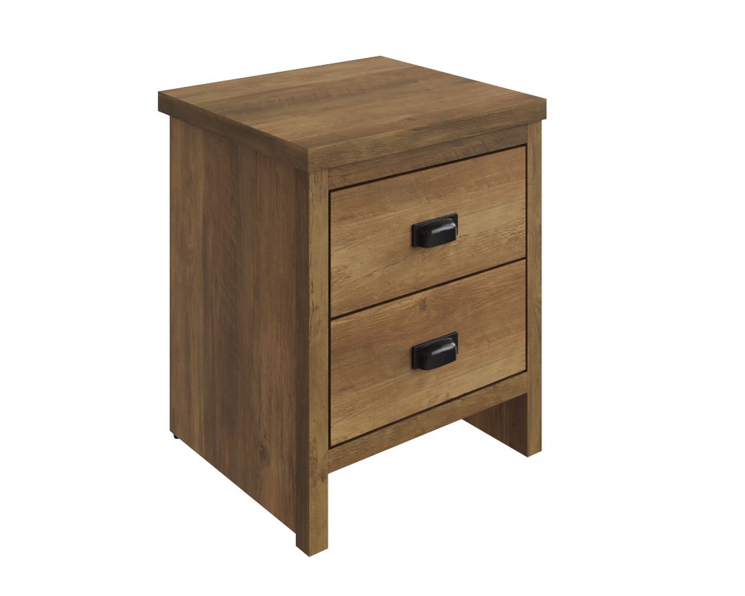 Boston 2 Drawer Bedside Table