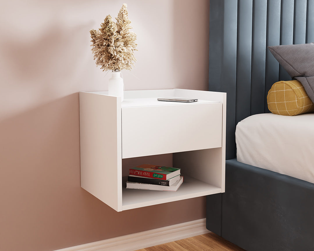 Harmony Wall Mounted Pair of Bedside Tables